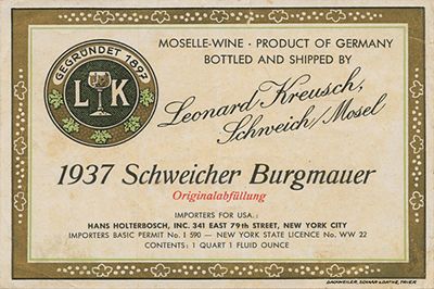Burgmauer Label 1937